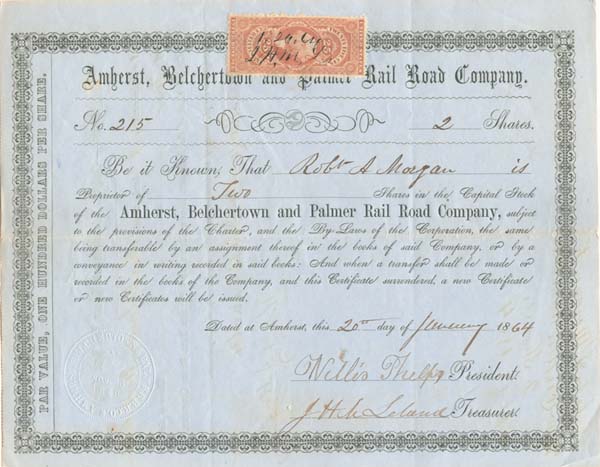 Amherst, Belchertown and Palmer Railroad Co.